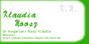 klaudia moosz business card